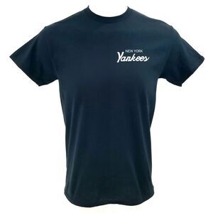 NEW YORK YANKEES Double Script Retro Logo Black Vintage style Baseball Tee y2k